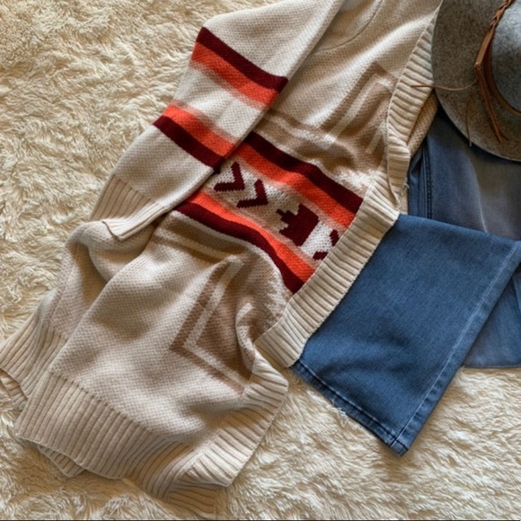 New Aztec Tribal Print Western Long Cardigan Sweater Beth Dutton Yellowstone - Picture 6 of 9